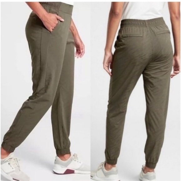 Like New - Athleta Textured Jogger - Mountain Olive - size 10 - Picture 1 of 7